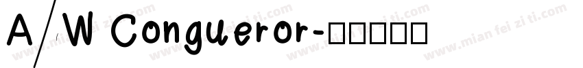 AW Congueror字体转换